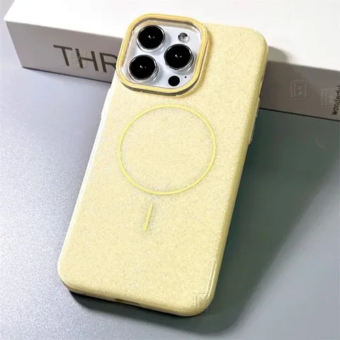 Сверкающий звездный блестящий магнитный чехол для iPhone 16e 16 15 14 13 12 11 Pro Max Plus с беспроводной зарядкой Magsafe Cover Bling Girls