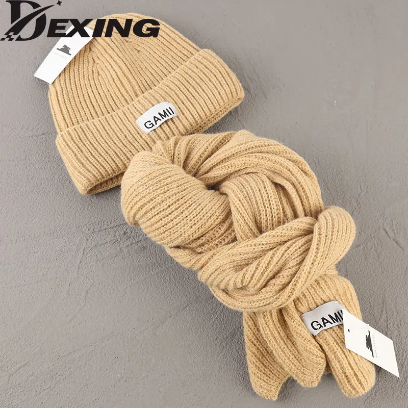 

2023 Women Knitted Hats Scarf Set Soft Warm Hat Winter Warm Cap Knit Beanie Sets Caps Fashion Autumn Outdoor Bonnet Gorros