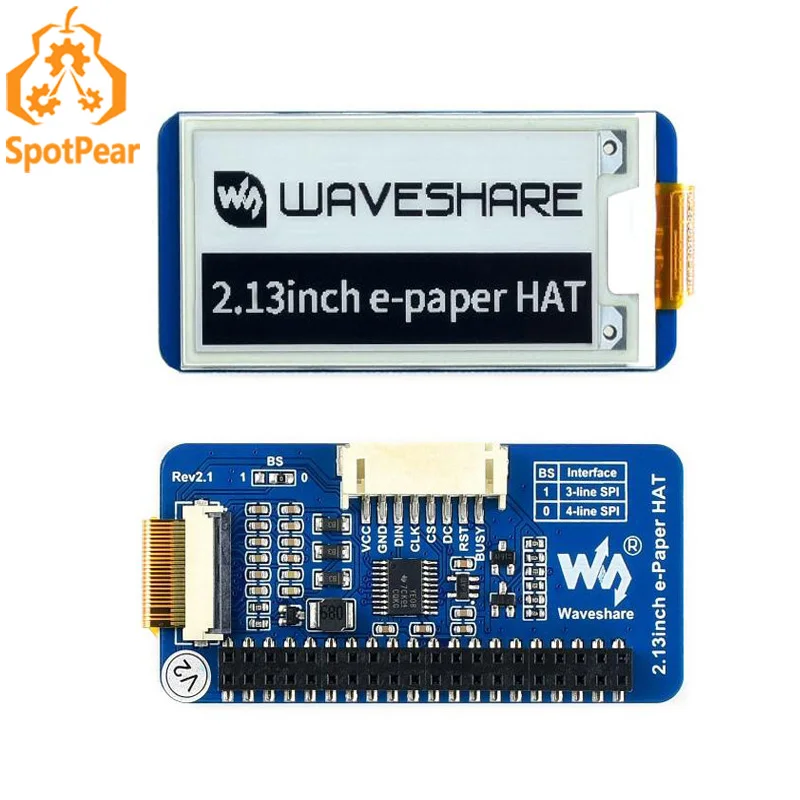 Raspberry Pi 2,13 дюйма, ЖК-дисплей 2,13 дюйма, E-Ink, крышка дисплея 250x122