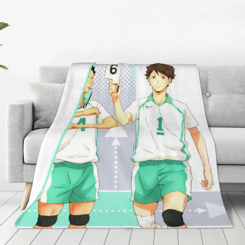 

Haikyuu фланелевые одеяла Tooru Oikawa японское аниме забавное одеяло для дома покрывало 125*100 см