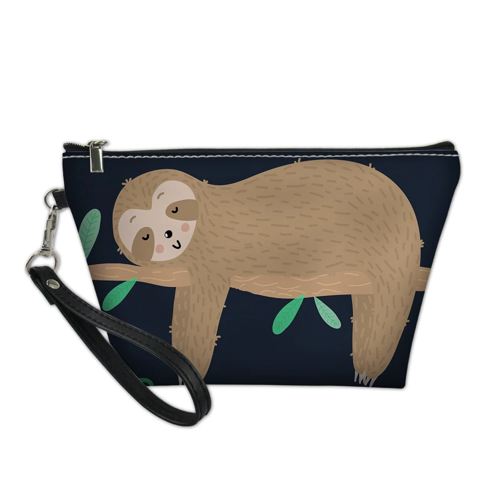 Sloth Print Capacity Makeup Bag Fantasy Travel Reusable Neceser Zipper Women Girls Cosmetic Organizer