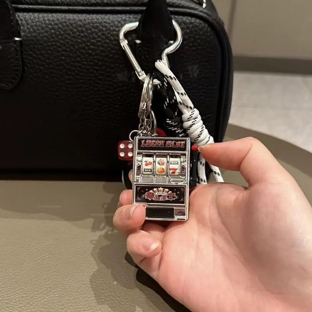 Портативный счастливый Джекпот винтажный брелок с фруктовым слотом сумки