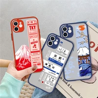 matte tokyo scenery phone case for iphone 11 13 12 pro max mini clear phone cover funda for iphone xs max xr x 7 8 6 6s plus se