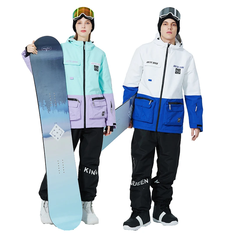 New Fashion Man or Woman Ski Wear Snowboarding Clothing Waterproof Winter Outdoor Suit Sets Snow Costume Jackets + Pants Unsex