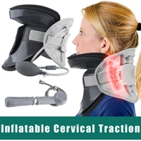 neck inflatable cervical vertebra tractor medical back neck massager pain relief portable cervical traction support brace device