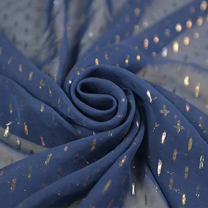 

Jacquard Brocade Silk Saree Somalia Dirac Fabric Metallic Georgette Breathable Dress Pajamas Sewing Material
