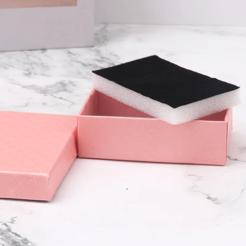 TONVIC 12 Pcs/Set Cardboard Jewelry Gift Box Necklace Earring Ring Paper Box Party Packaging with Sponge Inside