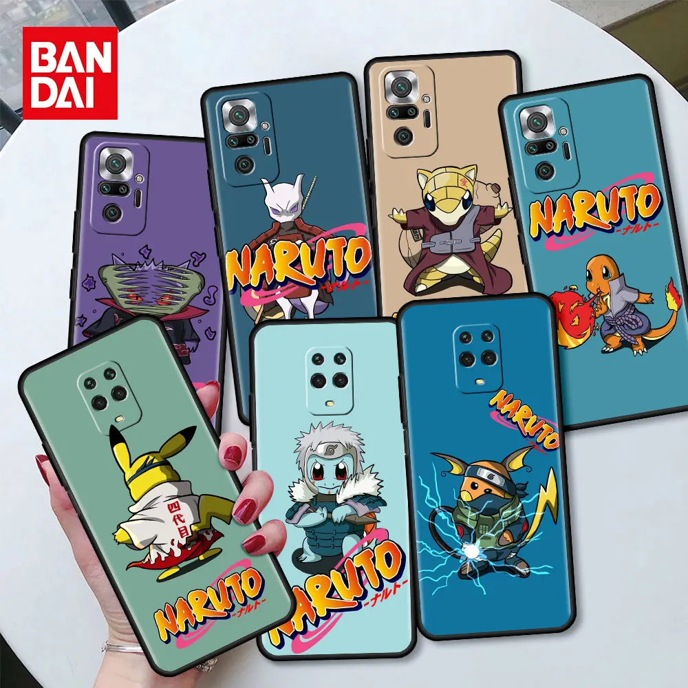 

Case For Xiaomi Redmi Note 10 9 8 Pro 9S 10S 11 9A 9C7 K40 9T 8T 7A Black Soft Silicone Shell Phone Cover Naruto Pokemon Anime