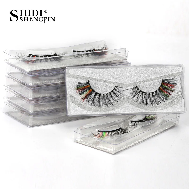 

3D Color Mink Lashes New Natural Long 100% Cruelty free Lashes Handmade Reusable False Eyelashes Makeup maquiagem Faux Cils