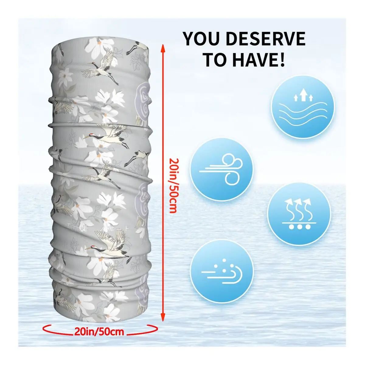 Шарф Air Nomad шейный платок маска для лица полиэстер