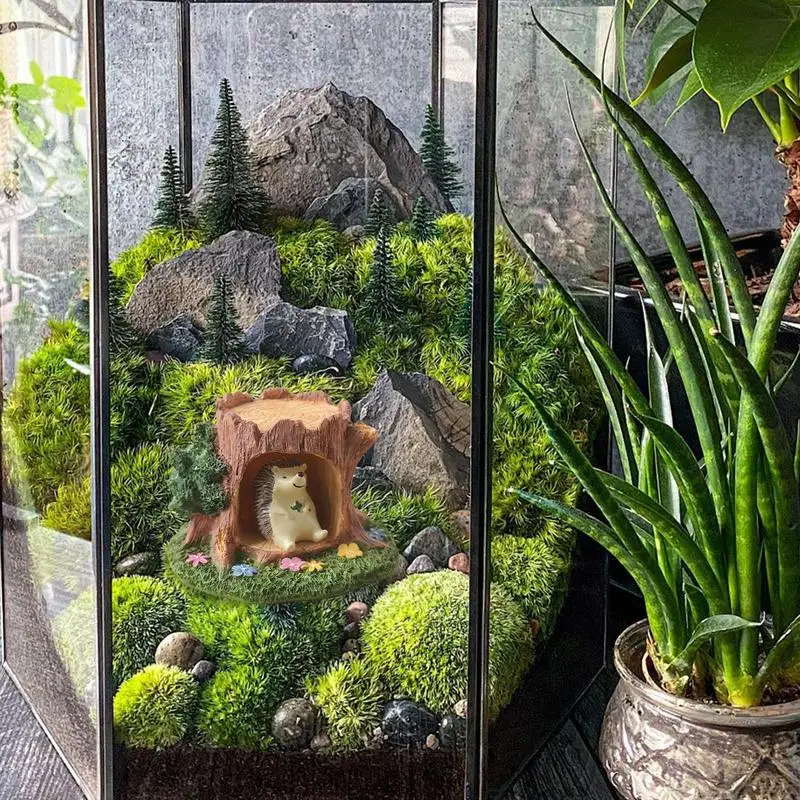 Маленькое дерево пень Декор полимерный рабочий стол декоративное с отверстием