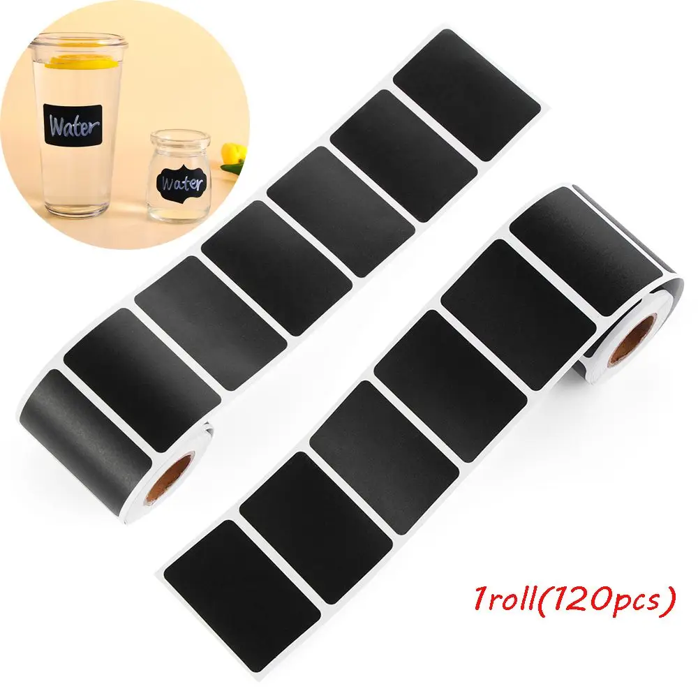 

120pcs/roll Kitchen Home Chalkboard Jam Jar Bottle Tags Labels Stickers Marker Pen Blackboard Label