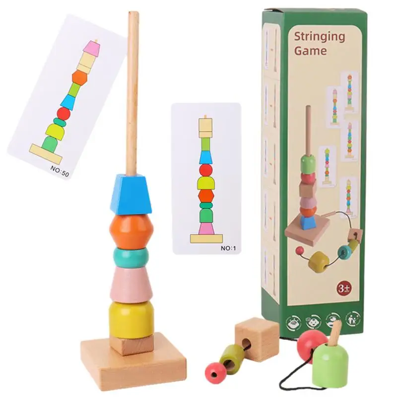 

Набор бусин на шнуровке, набор бусин с блестками, классическая игрушка для детей, обучающая игрушка Монтессори для дошкольников