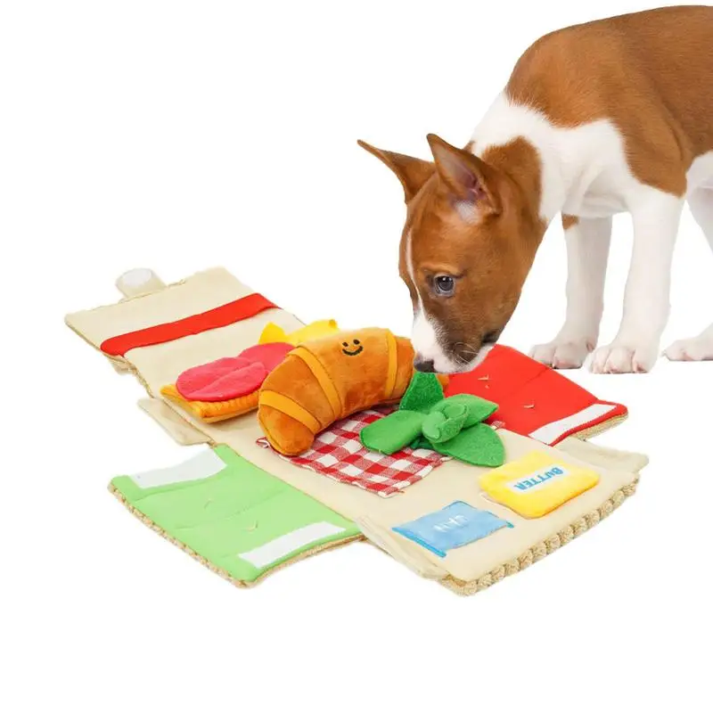 Squeak Croissant Interactive Dog Puzzle Toys Dog Puzzle Toys Iq Training Instinct Training Puppy Toys