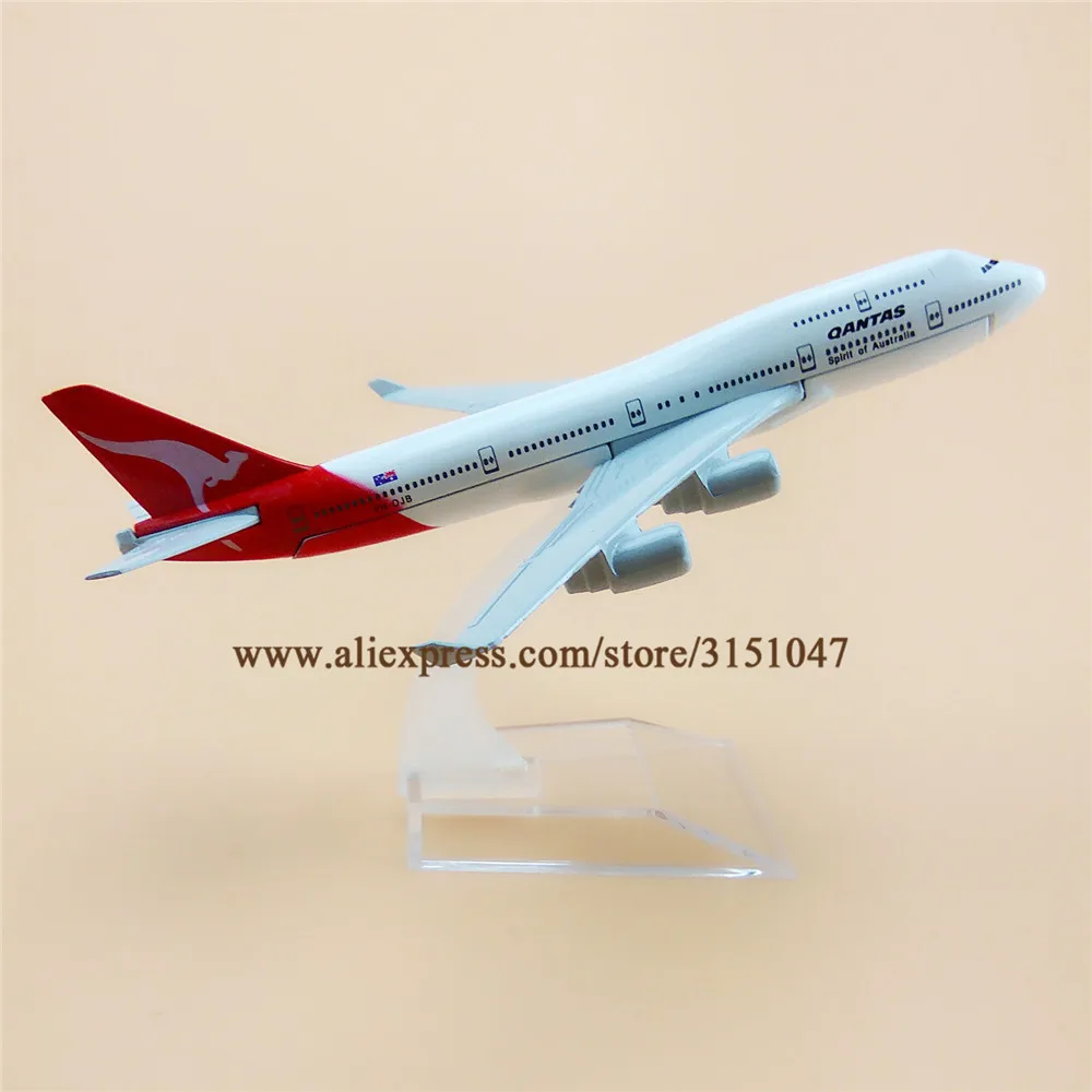 16cm Metal Alloy Plane Model Australian Air Qantas B747 400 Airlines Boeing 747 Airplane w Stand Aircraft Gift | Дом и сад