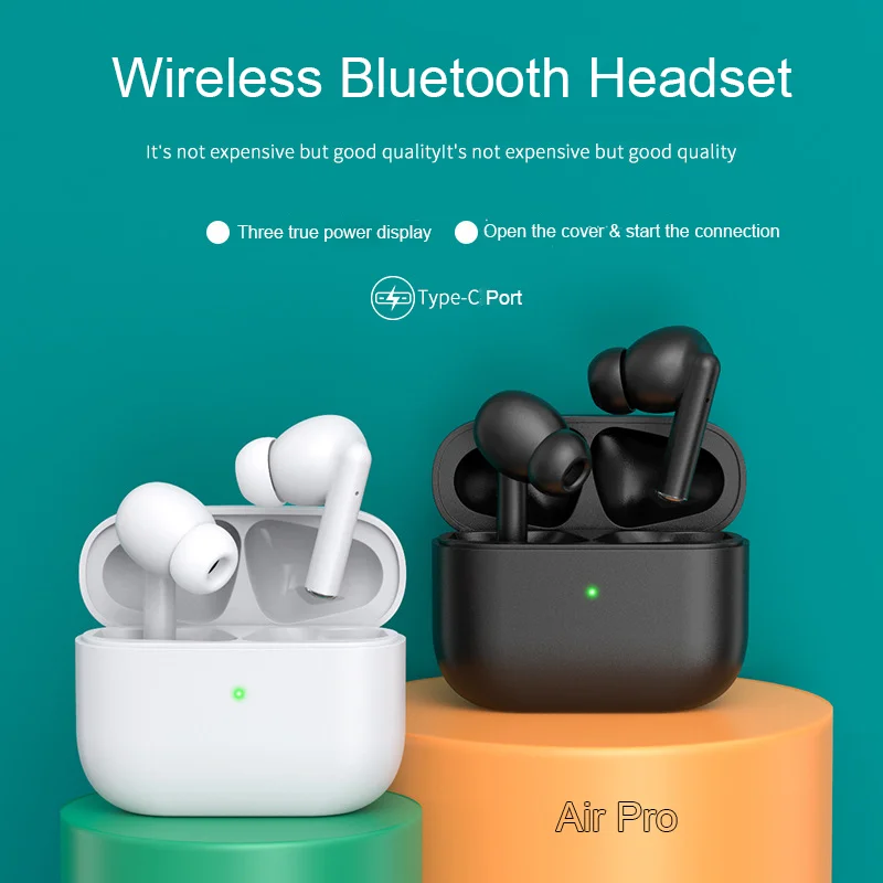 

Wireless Bluetooth 5.0 Earphones TWS Noise Reduction Headphones Sports Waterproof Subwoofer Air Pro Earbuds For IOS Android