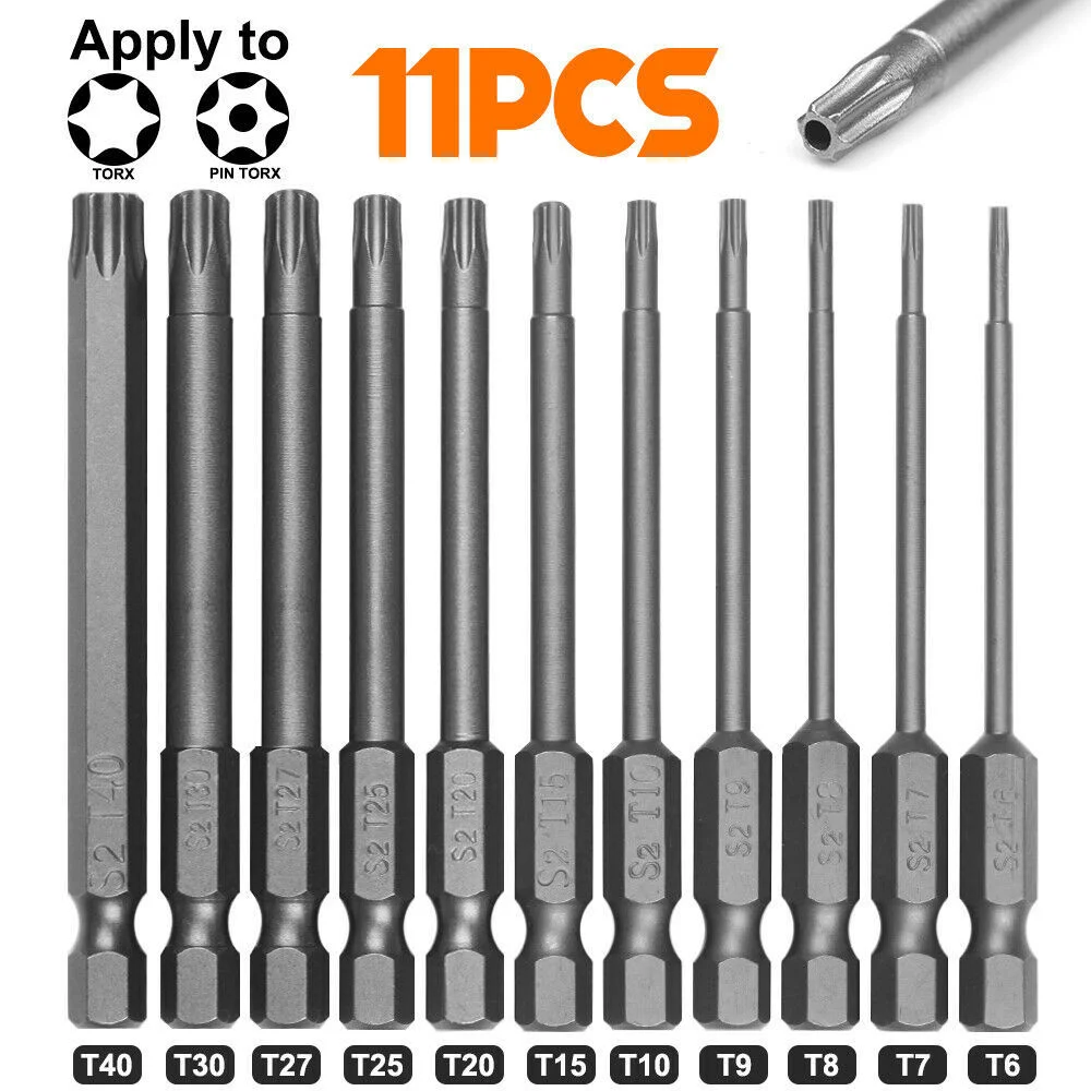 

11PCS Magnetic Torx Screwdriver Bit Set Multipurpose Electric Screwdriver Head for Hand screwdrivers Electric Drill Durable TSL1