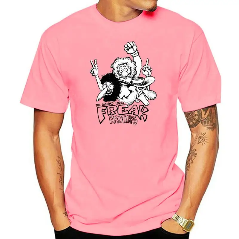

New The Fabulous Furry Freak Brothers Mens White Shirt Sizes S M L XL 2XL Round Neck Tops TEE Shirt Funny