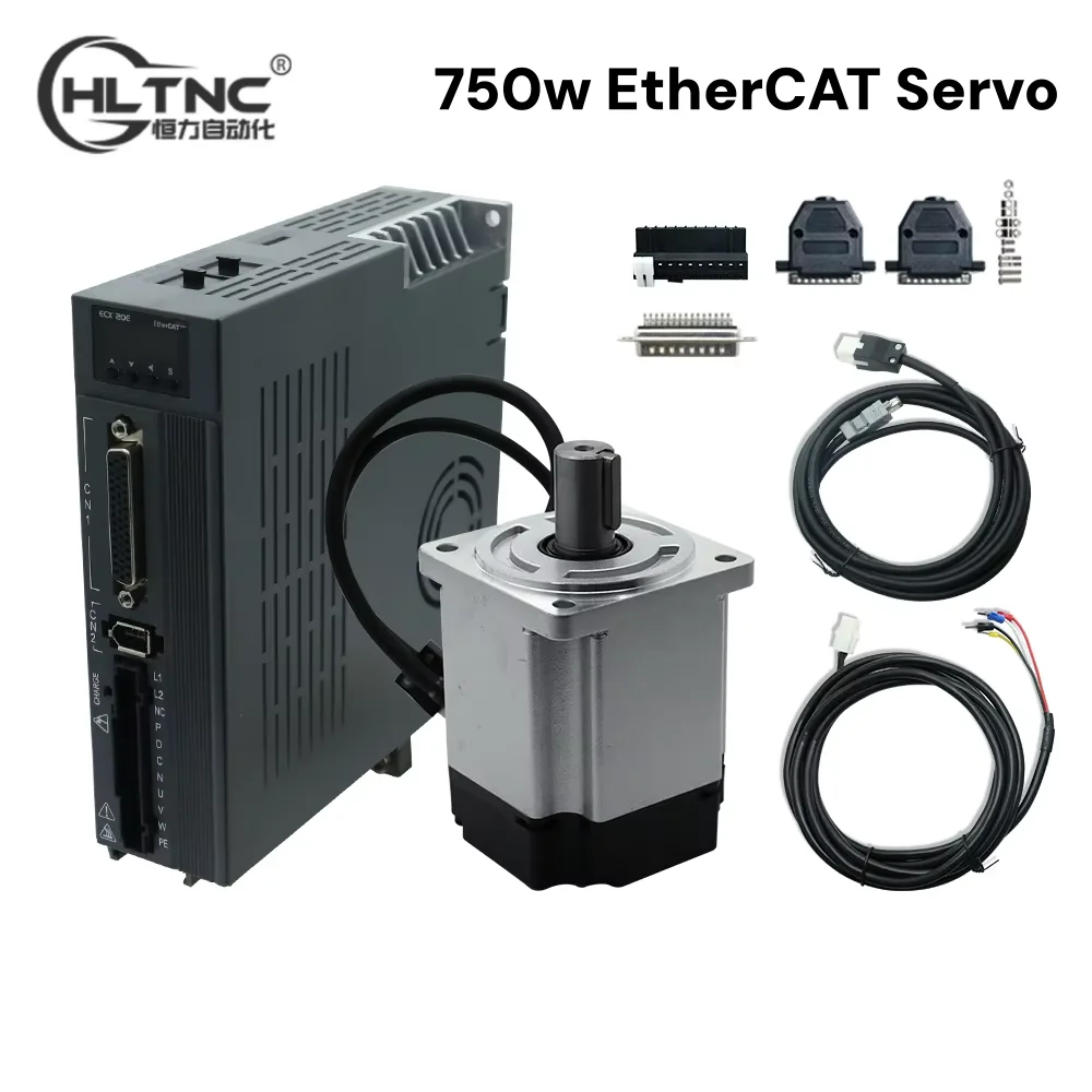 Серводвигатель переменного тока HLTNC 750 Вт и комплект драйверов ECX ...