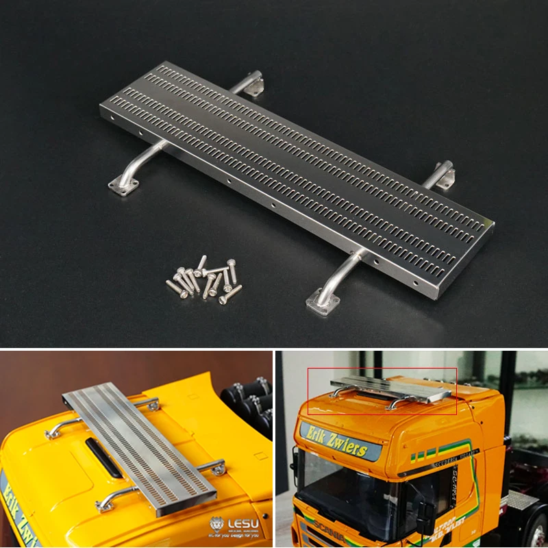 LESU металлическая 1/14 декоративная педаль на крышу автомобиля для Tamiyaya