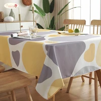 yaapeet waterproof tablecloth cobblestone printed table cover contrast color rectangular home dining table cloth