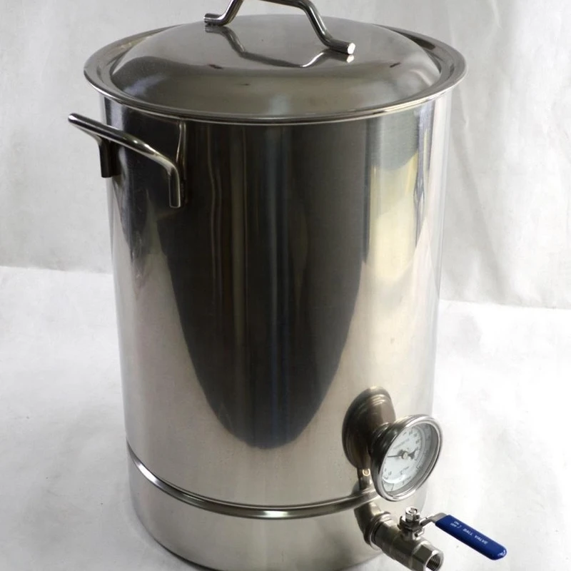 

40Q Stainless steel Homebrew Pot with all accessories False bottom Valve Thermometer for home brewing with inner volume marking