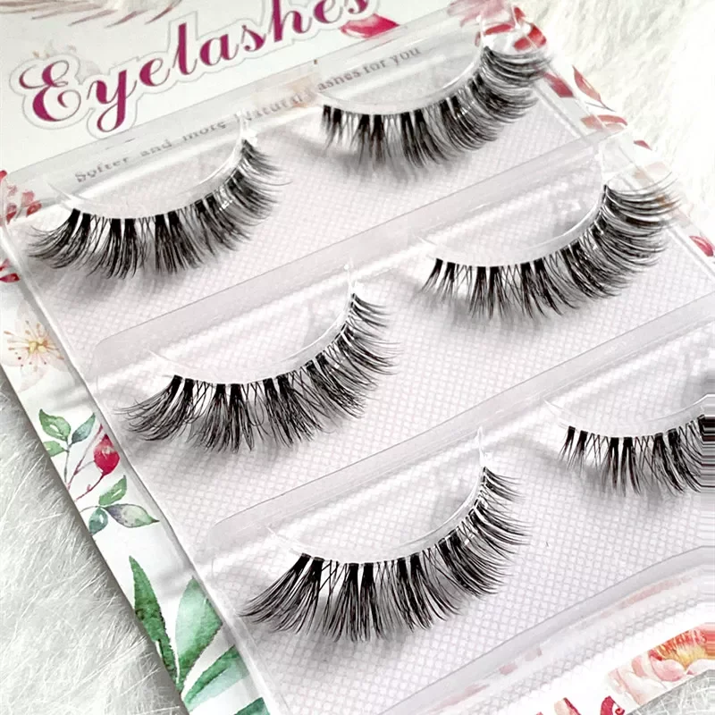 

NEW Transparent Terrier 3Pairs 3D Mink EyeLashes False Lashes Thick Makeup EyeLash Lashes Natural Soft Fake Eye Lashes