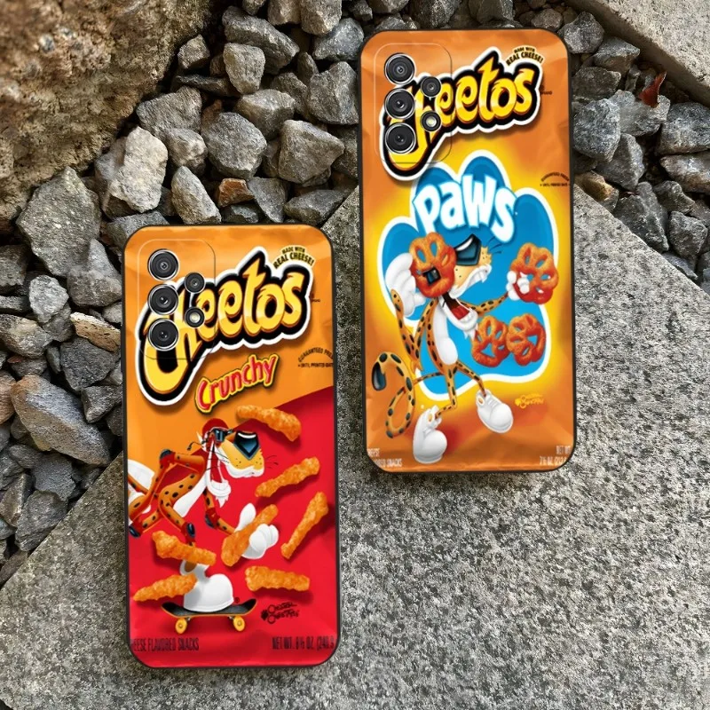 

Snack Food Cheetos Phone Case For Sumsung S23 S22 S21 Plus Ultra A13 A23 A33 A53 A52 A51 A22 A30 A32 A50 Black Soft Cover