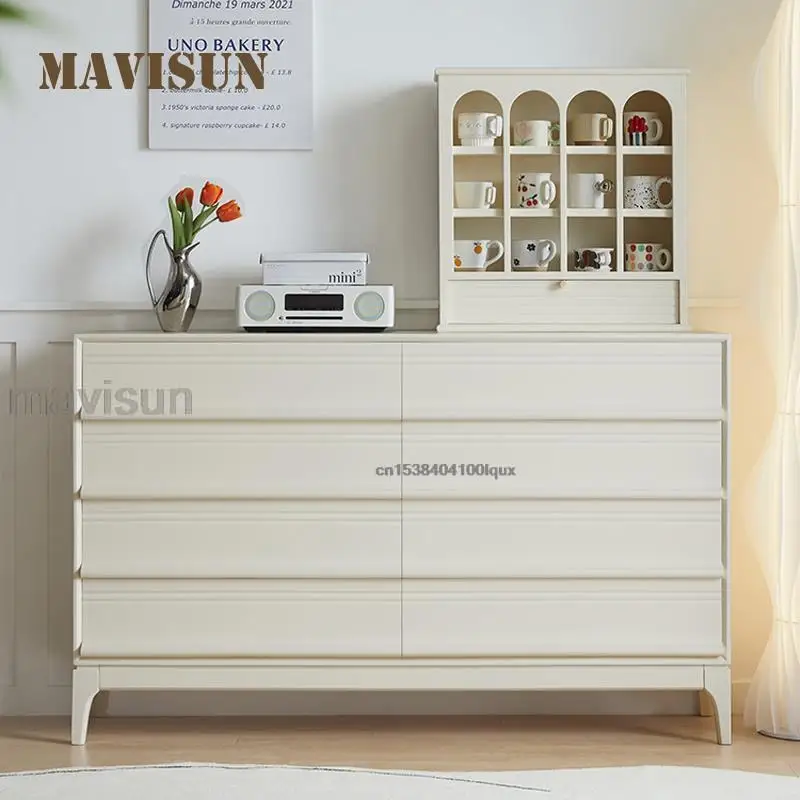 

Nordic Solid Wood Chest Of Drawers Living Room Furniture Modern Minimalist Storage Cabinet For Kitchen White Wooden Sideboard