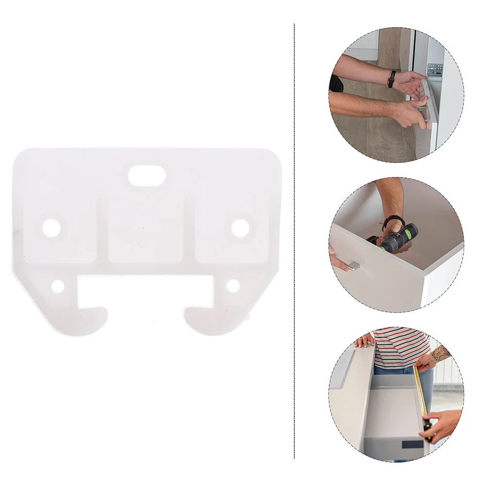 

20pcs Drawer Rail Slides White Track Guides Furniture Slides Latches for Drawer Systems