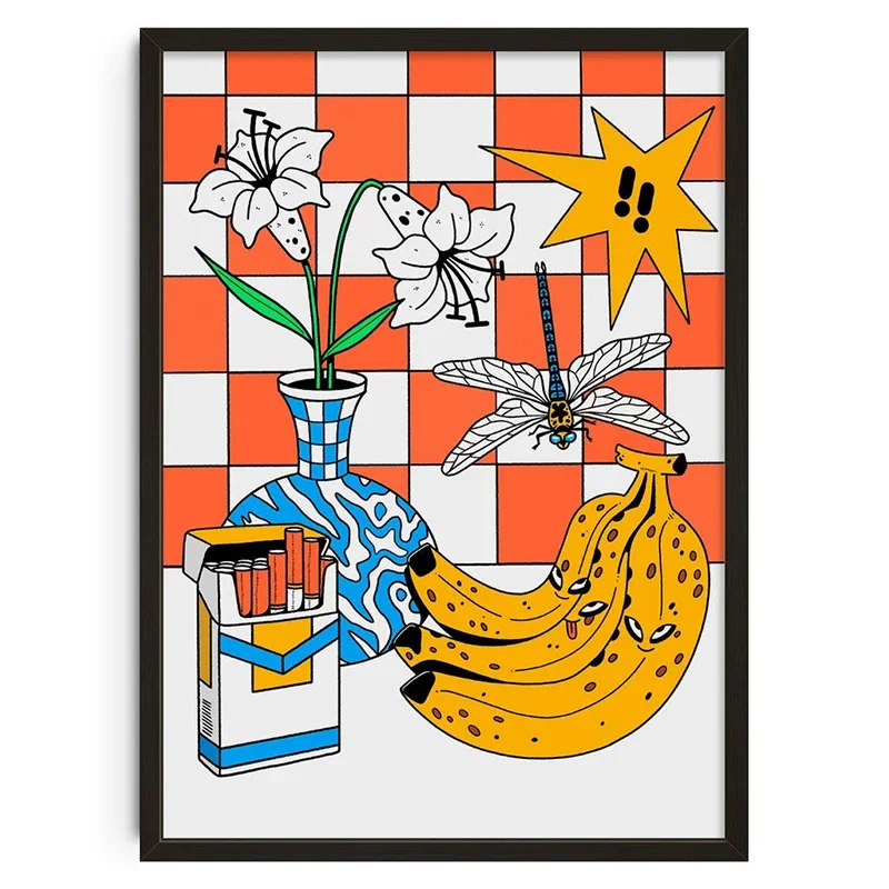 Винтажные классические постеры в стиле ретро с абстрактным принтом на холсте