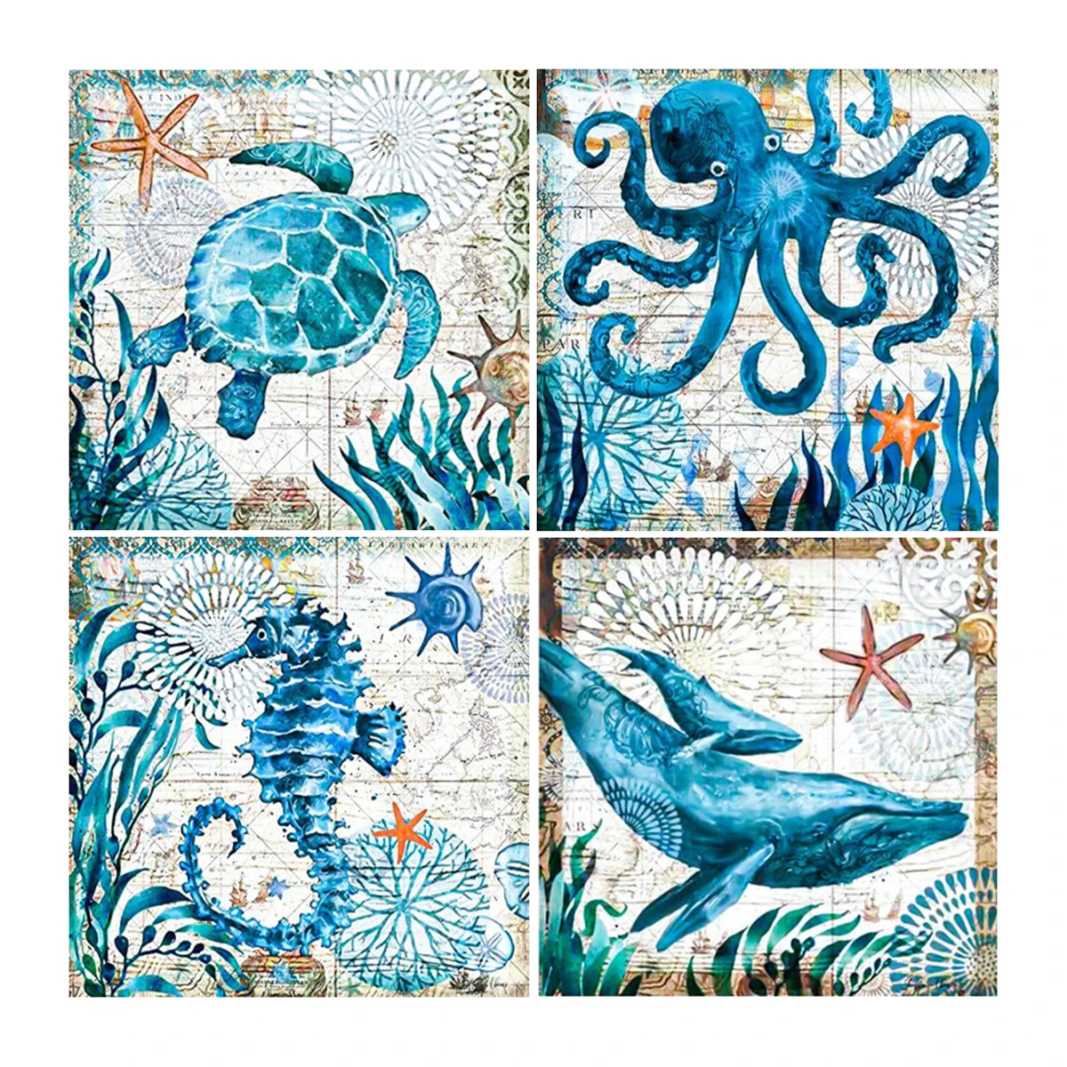 

Набор для алмазной живописи, 4 шт., 30 х30 см