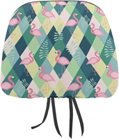 cute retro flamingo funny cover for car seat headrest protector covers print interior accessories decorative