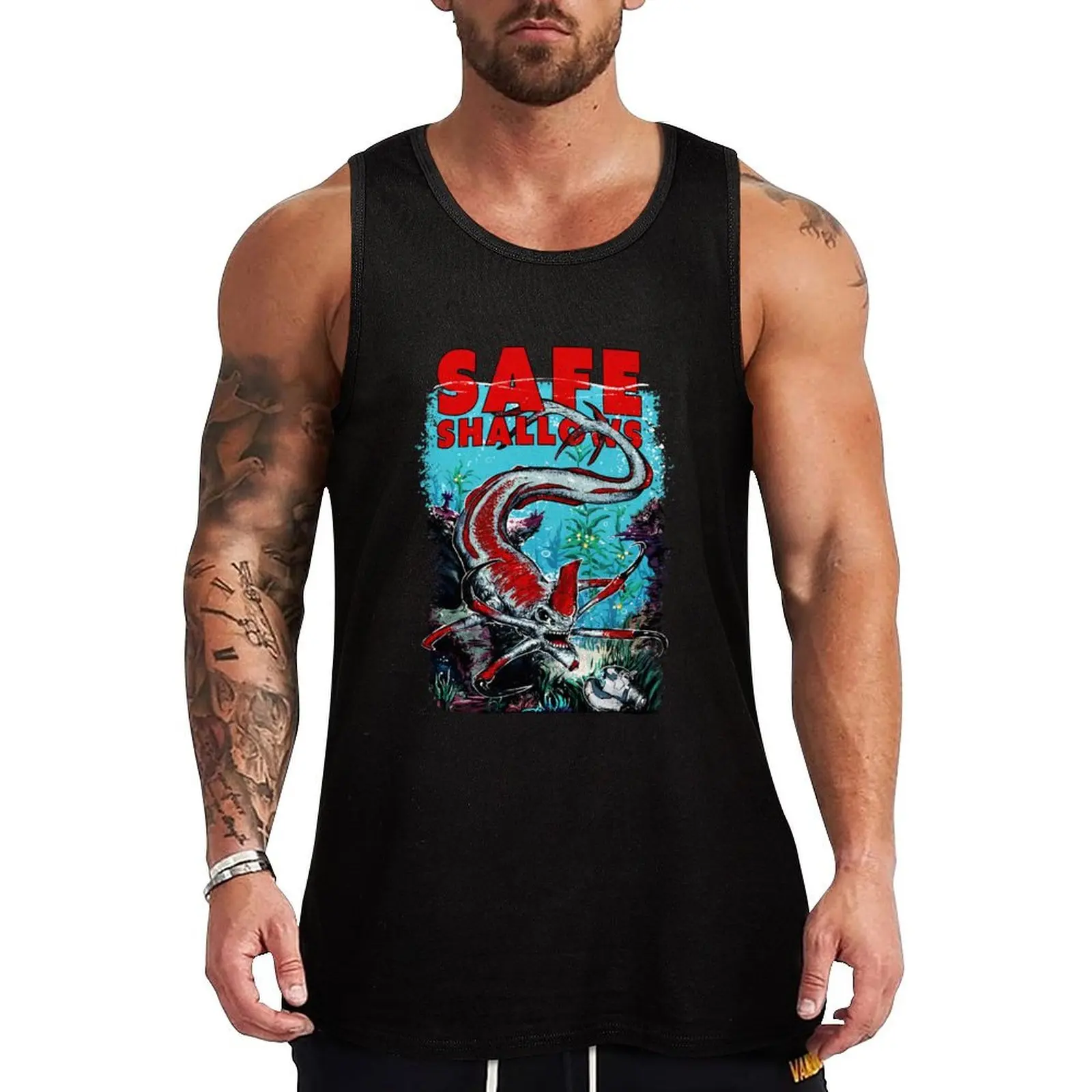 Subnautica Safe Shallows Tank Top мужской 100% хлопок