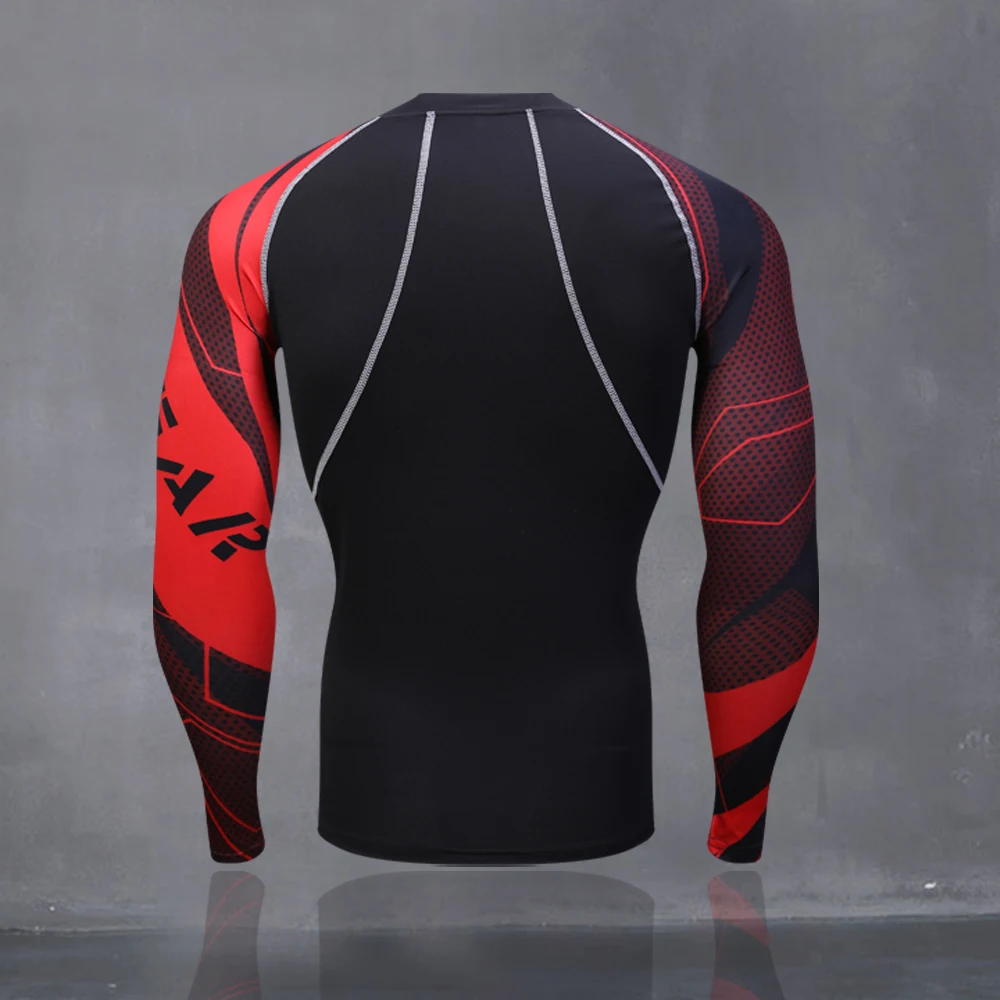 Женская облегающая кожаная рубашка с длинным рукавом и 3D принтом базовый слой