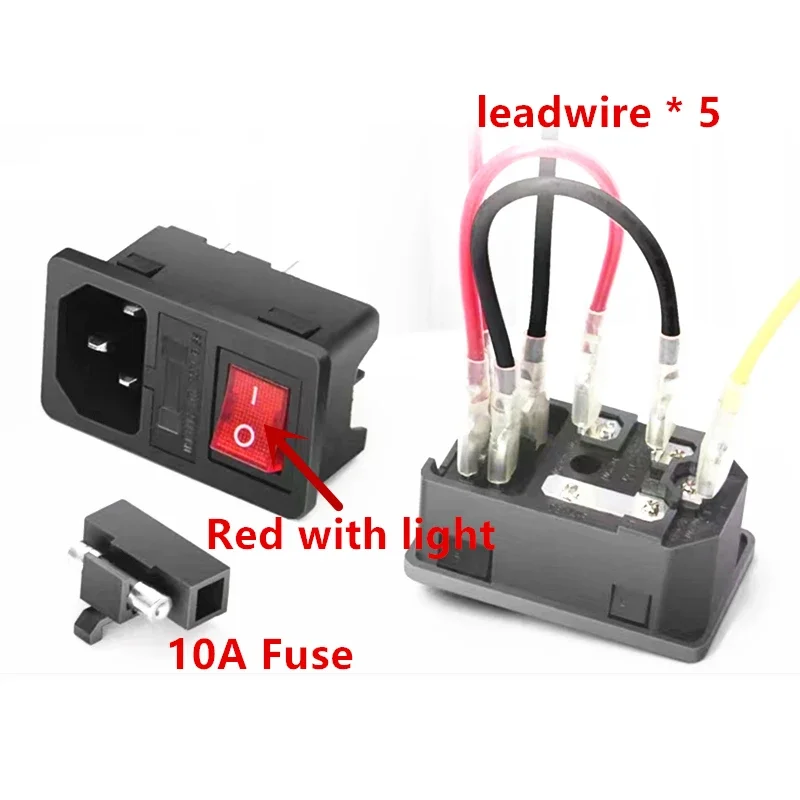 

Черный CE IEC320 C13 C14 Розетка панели питания переменного тока PDU ИБП Rewirable Wiring Plug Электрическая розетка для аккумулятора Док-станция 10А 250В