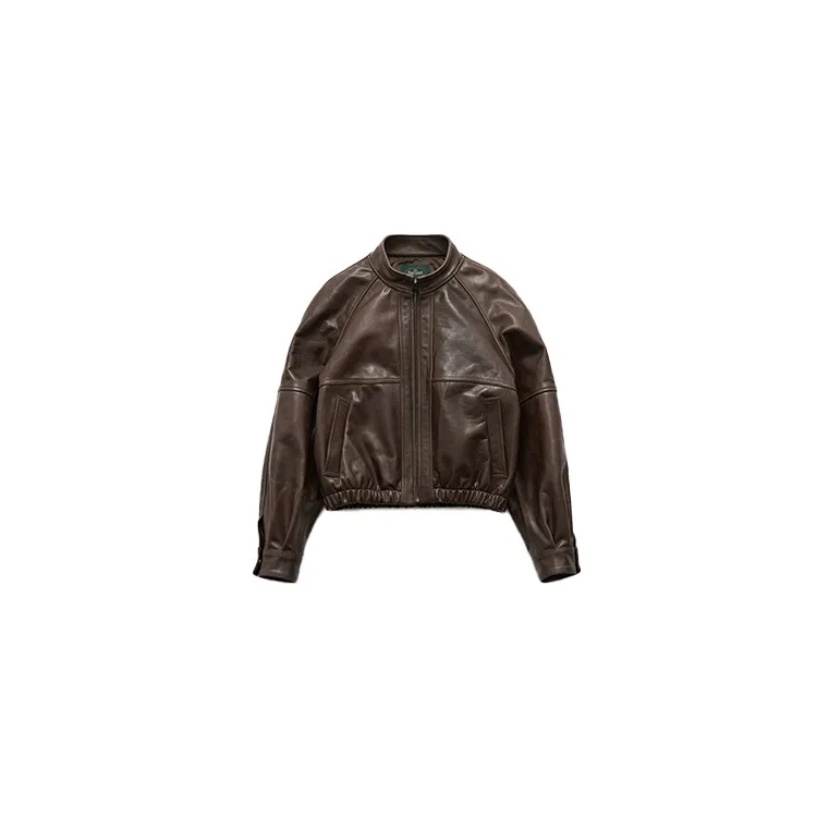 Cheese Korean 2024 Spring and Autumn New South korea Dongdaemun Eight Milk Series Temperament Maillard Brown Leather C... |