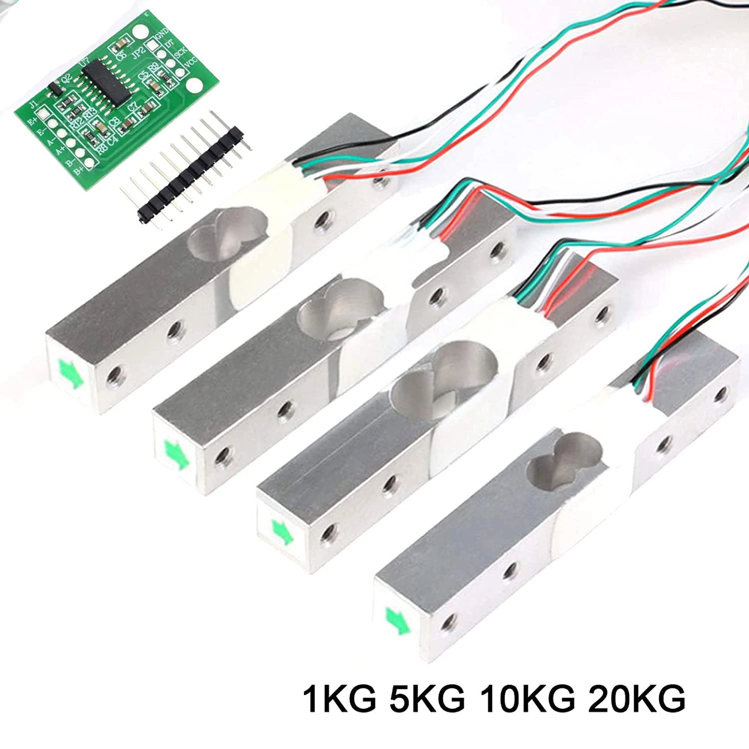 Датчик веса ячейки 1 кг 5 кг 10 кг 20 кг HX711, модуль электронных весы, датчик давления взвешивания из алюминиевого сплава