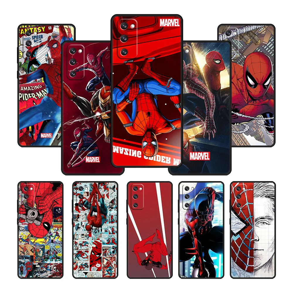 

Spiderman Paper Marvel Cover Case for Samsung Galaxy S20FE S20 FE S22 S21 S10 S9 S8 S7 Plus Lite 5G Ultra Thin Capa Bag