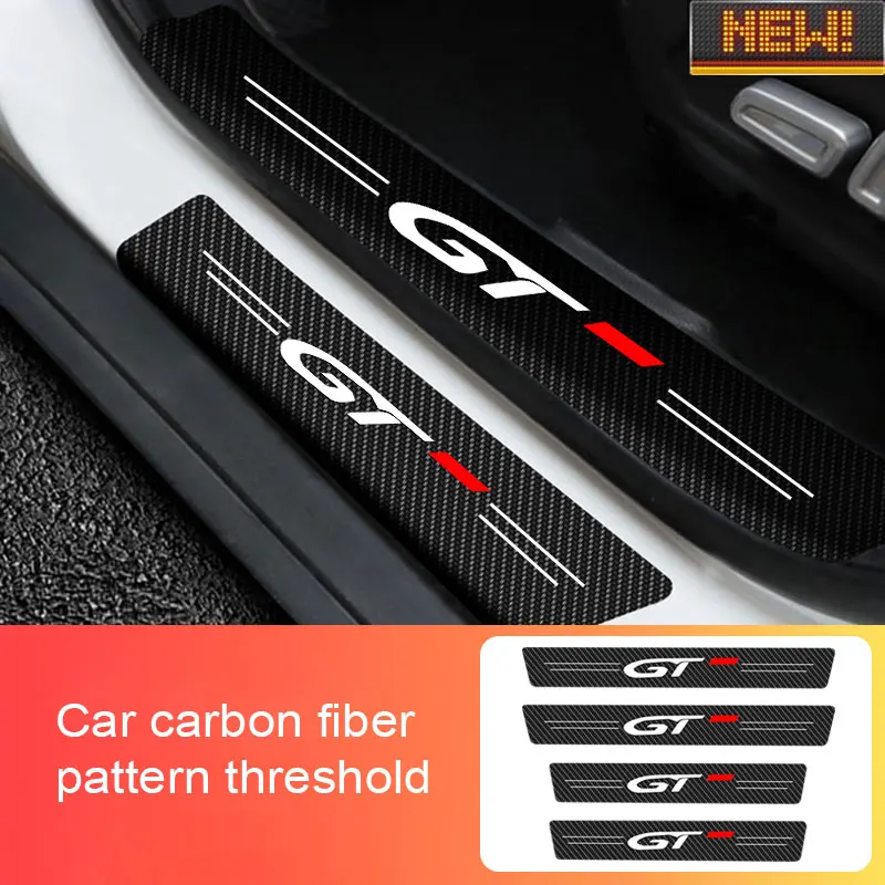

4.Car Door Threshold For KIA GT - Stinger 2011-2021 Car Door Anti Scratch Auto Accessorie Carbon Fiber Scuff Plate Sticker|