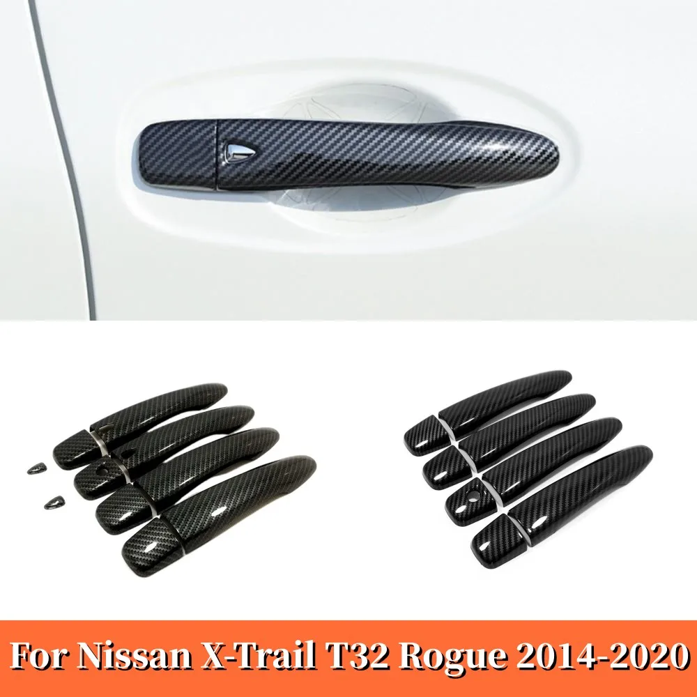 

Для Nissan X-Trail T32 Rogue 2014-2020 ABS углеродное волокно защита двери автомобиля ручка декоративный чехол отделка автомобильные аксессуары Стайлинг