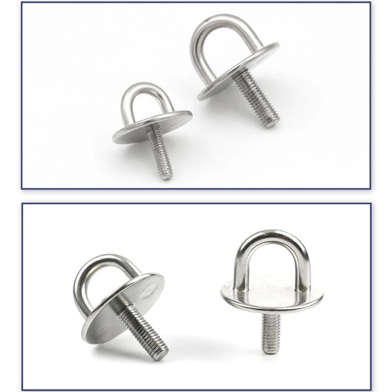 Круглая накладка из нержавеющей стали 304 с проушиной и штапельным