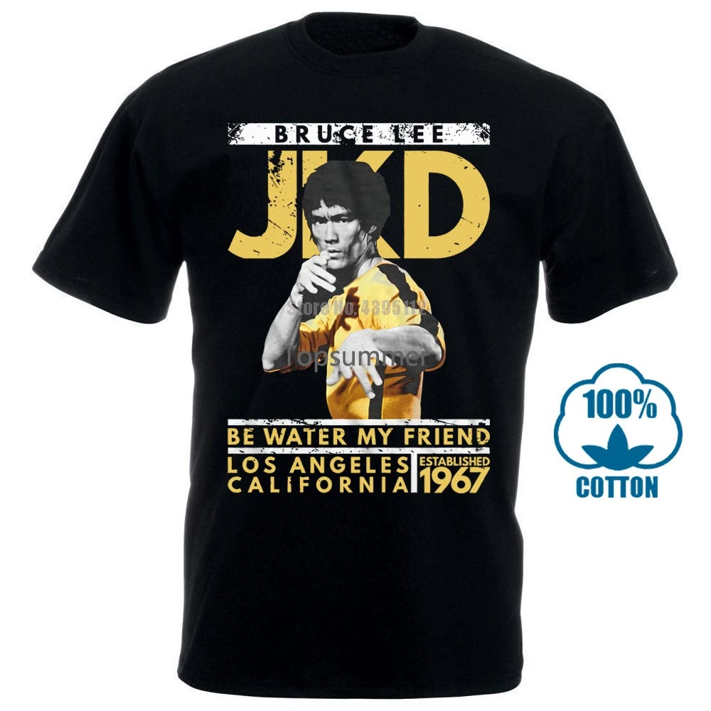 

Bruce Lee Mens New T Shirt " Jay Kay Dee " In Black Heather In Sizes Sm 4Xl