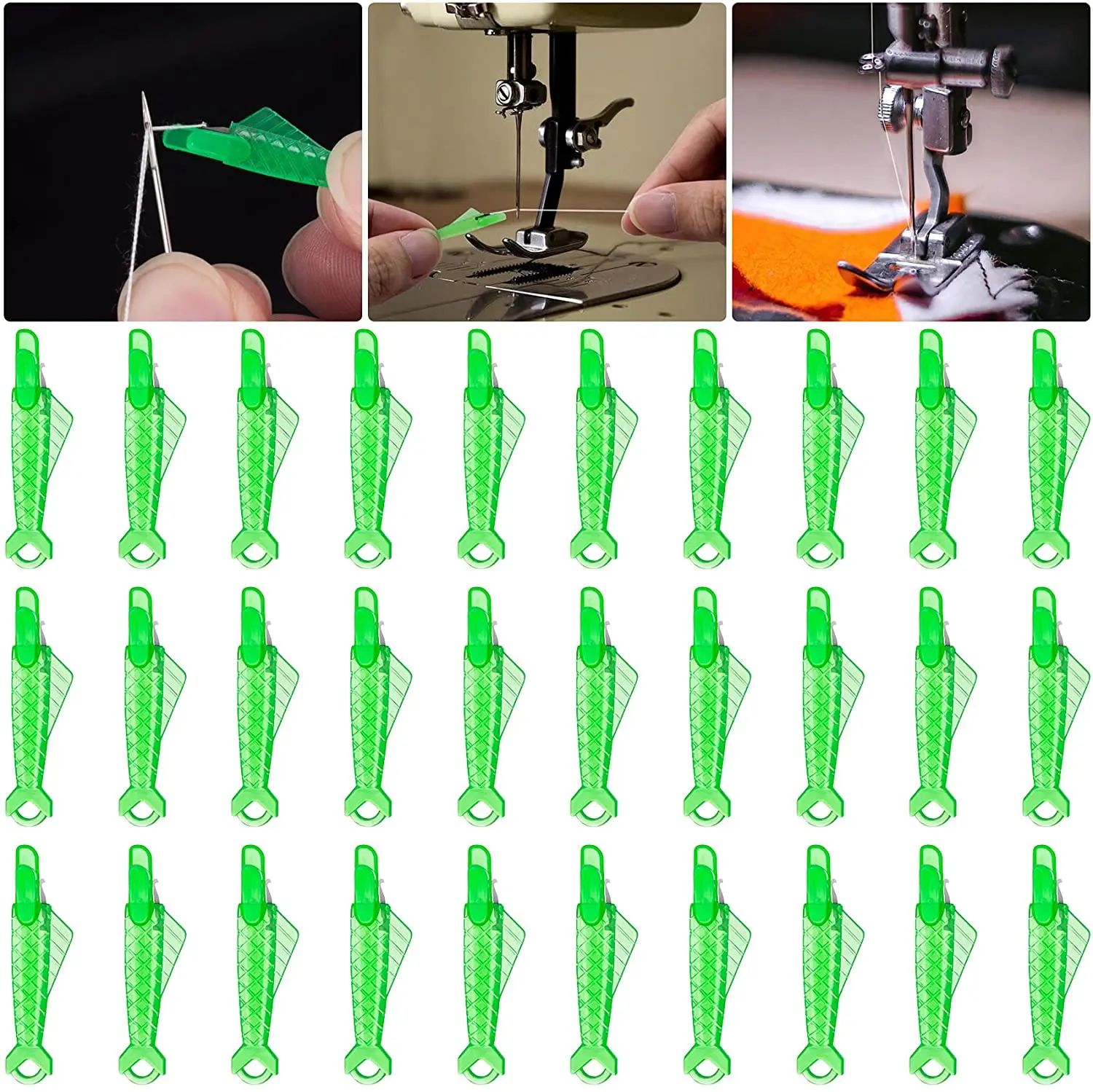 

20PCS Fish Type Auto Needle Threader Needle Wire Threader Insertion tool Sewing Auto Thread Device For DIY Sewing Accessories