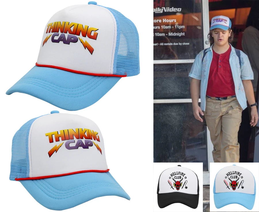 

Stranger Things 4 Dustin Baseball Cap Trucker Hats Mesh boy Hat Unisex Adjustable Cap 56-60cm