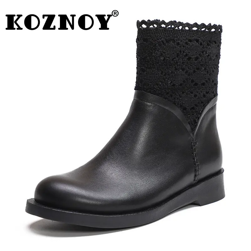 

Ботинки женские из натуральной кожи, на шнуровке, 3 см