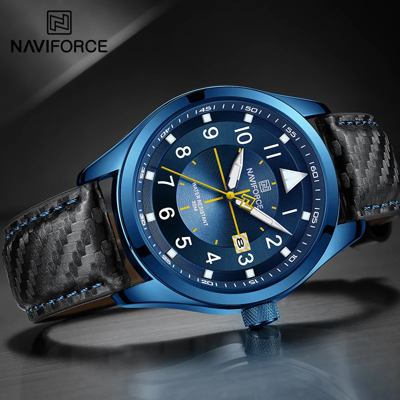 Часы наручные NAVIFORCE Мужские кварцевые Брендовые спортивные классические