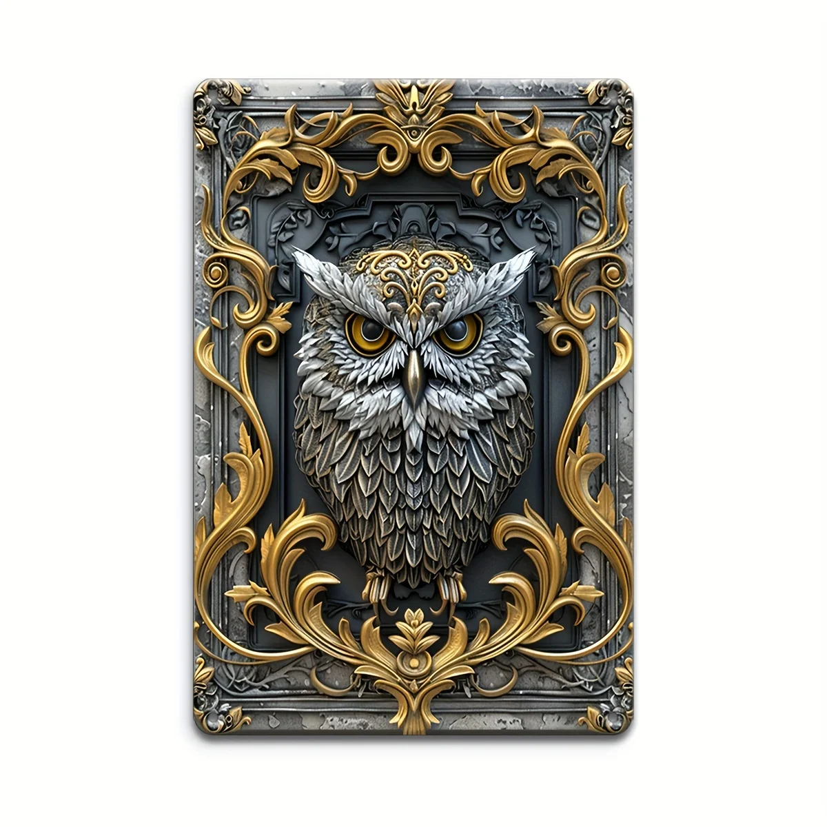 Винтажный металлический жестяной знак в виде совы 8x12 дюймов