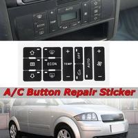 1 pcs car sticker air panel button repair sticker black vinyl ac switch sticker auto interior accessories for a2 a3 a8l