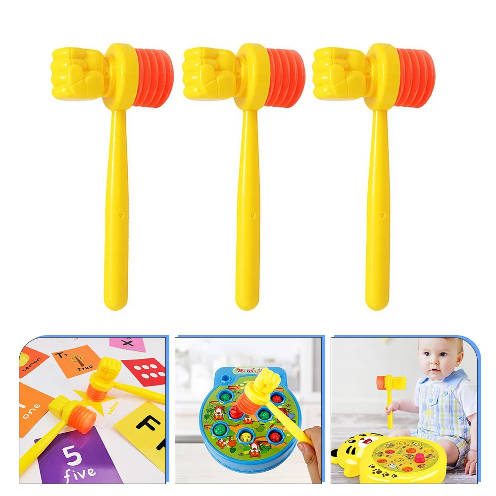 

3pcs Creative Plastic Hammers Toys Mini Hammer Pounding Games Props